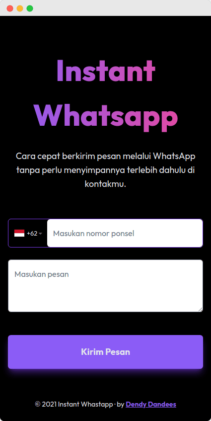 Instant WhatsApp